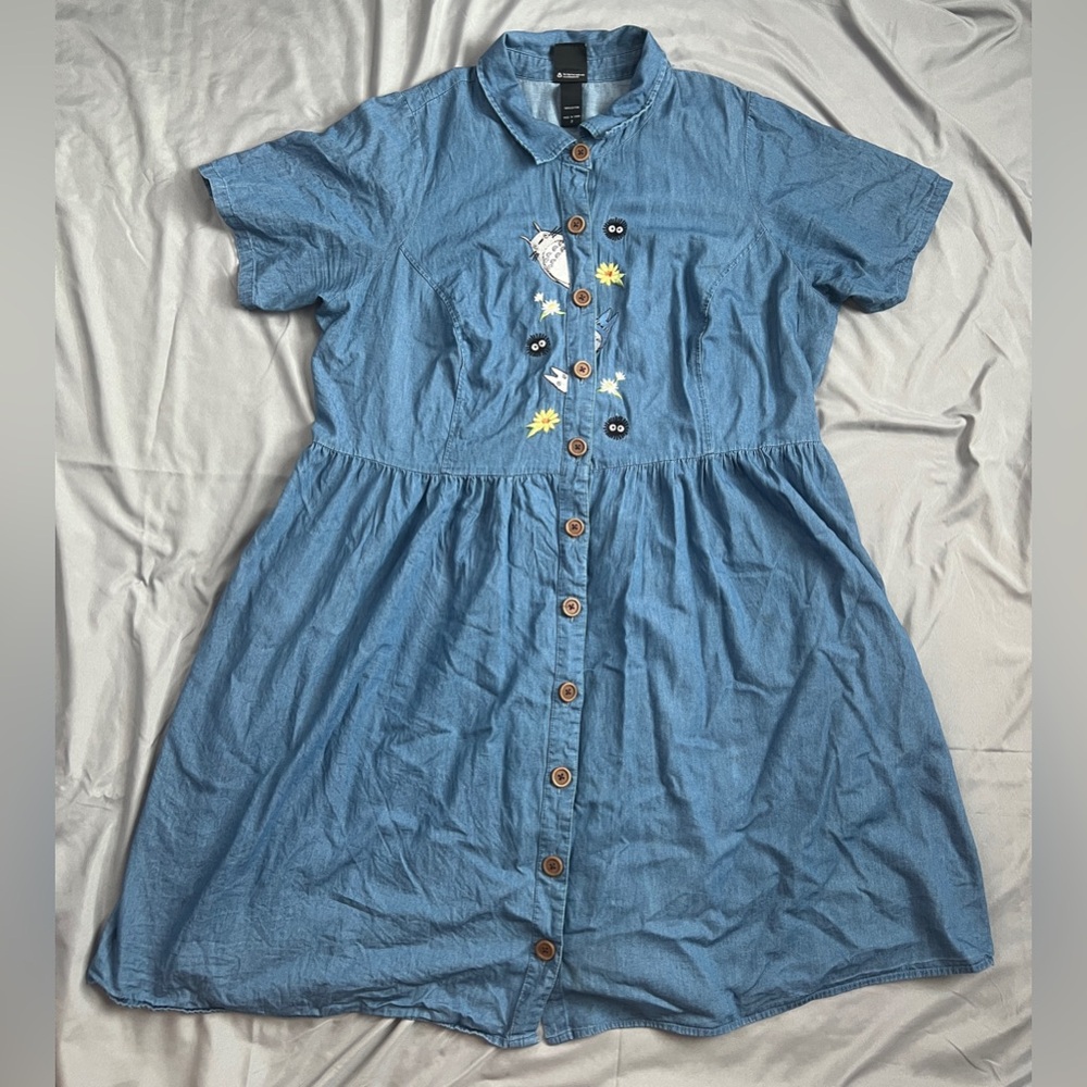 Hot Topic Her Universe Studio Ghibli My Neighbor Totoro Denim Dress